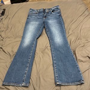 American eagle jeans hi-rise skinny kick boot - size 14